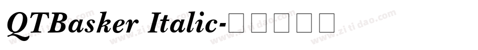 QTBasker Italic字体转换